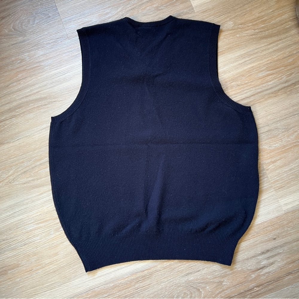 Polo Ralph Lauren Lambswool Sweater Vest XL Navy V Neck wool - Picture 2 of 7